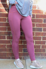 3001 - The "Victory" Cell Phone Pocket Legging/ Mauve