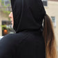 3311- Hope Pink Ribbon - Performance Pony Tail Hoodie/Black